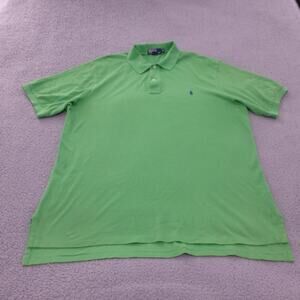 Polo Ralph Lauren Shirt Mens XLT Pony Green Golf Preppy Short Sleeve Collared